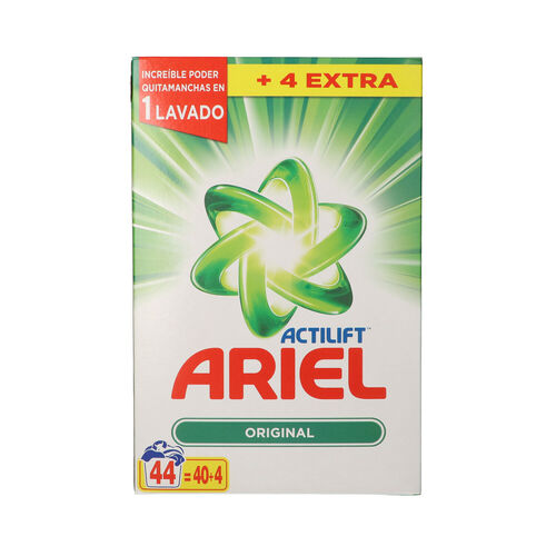 DETERGENTE POLVO ARIEL MALETA 42 CACITOS image number