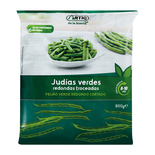 Judias verdes redondas troceadas ARTIQ 800g image number