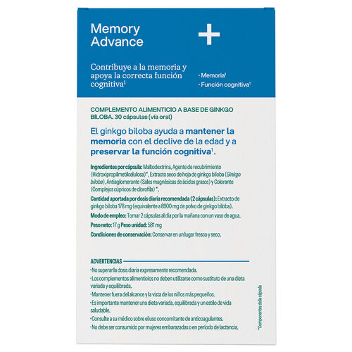 Memory Advance VIVE PLUS 30 c&aacute;psulas image number