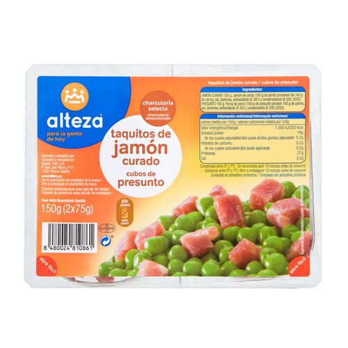 Jamon ALTEZA taquitos pack 2x75g image number