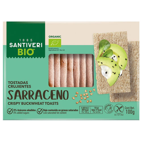 Tostadas crujientes sarraceno SANTIVERI 100g image number