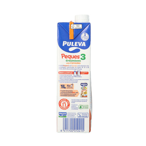 Preparado lacteo con cereales PULEVA PEQUES 3 1L image number
