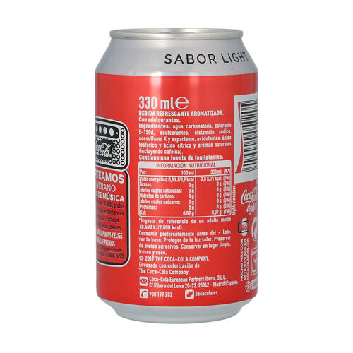 COCA COLA LIGHT LATA 33cl image number