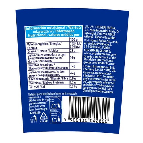 Helado Mini Bites OREO 105ml image number