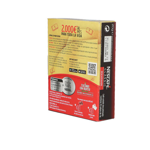 NESCAFE DESCAFEINADO 10 SOBRES 20g image number