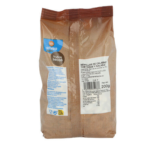 Pipas con sal ALTEZA calabaza 190g image number