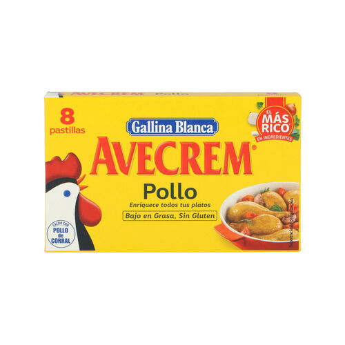 CALDO DE POLLO AVECREM 8 PASTILLAS 84g image number