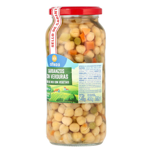 Garbanzo con verdura ALTEZA 540g image number