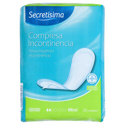 COMPRESA INCONTINENCIA MINI SECRETISIMA 20uds