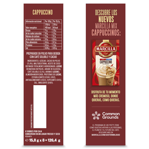 Caf&eacute; soluble capuccino MILKA MARCILLA 120g image number