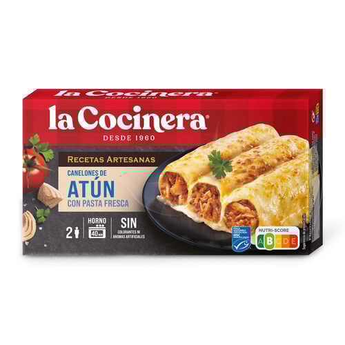 Canelones de atún con pasta fresca LA COCINERA 500g image number