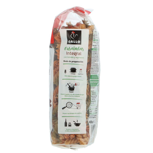 PASTA INTEGRAL HELICES ENSALADAS GALLO 400g image number