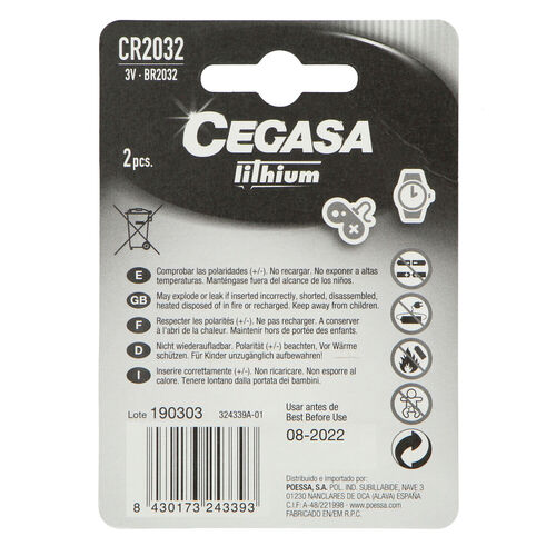Pila litio cr 2032 3v image number