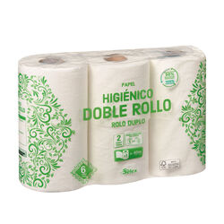 PAPEL HIGIENICO SELEX DOBLE ROLLO PACK 6uds