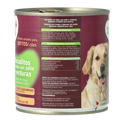 ALIMENTO PARA PERRO BOCADITO CON POLLO Y VERDURA TANDY 720g image number