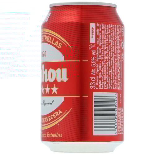 CERVEZA MAHOU 5 ESTRELLAS 33cl image number