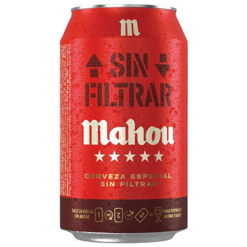 CERVEZA MAHOU SIN FILTRAR LATA 33cl image number