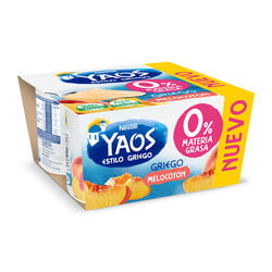 Postre estilo griego sabor melocot&oacute;n YAOS NESTL&Eacute; 4x115g
