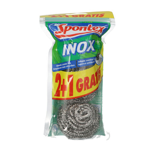 ESTROPAJO INOX SPONTEX 2+1uds image number