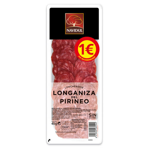 Longaniza pirineo NAVIDUL lonchas 45g image number