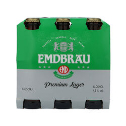 CERVEZA EMDBRAU 25cl PACK-6 BOTELLINES
