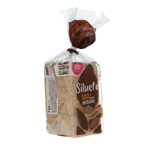 PAN MOLDE SILUETA 8 CEREALES SIN CORTEZA 450g image number