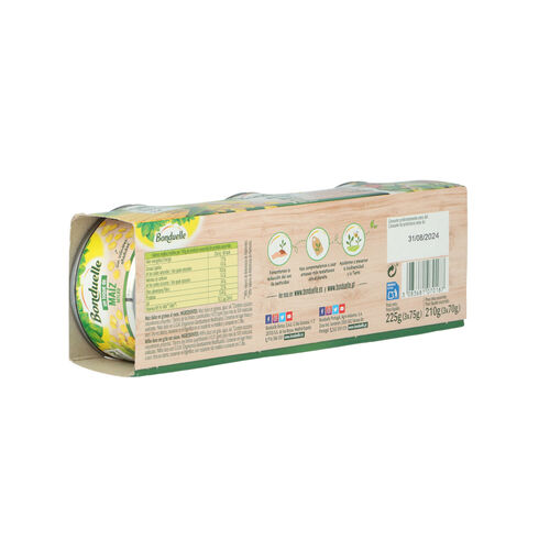MAIZ BONDUELLE TOQUE PACK 3x75g image number