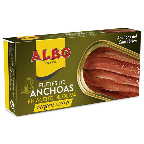 Anchoas filetes en aceite de oliva Virgen Extra ALBO 48g image number