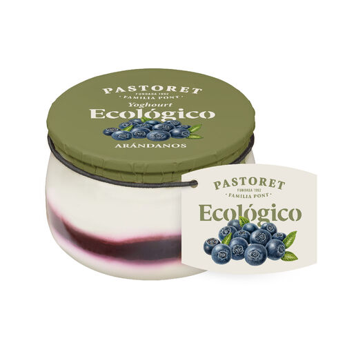 Yogur ecol&oacute;gico con ar&aacute;ndanos PASTORET 135g image number