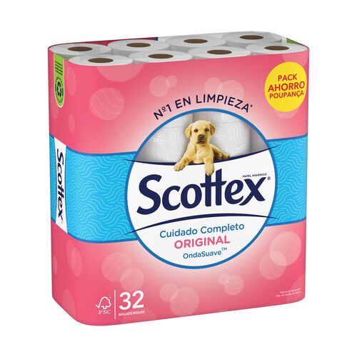 PAPEL HIGIENICO SCOTTEX ORIGINAL 32 ROLLOS image number