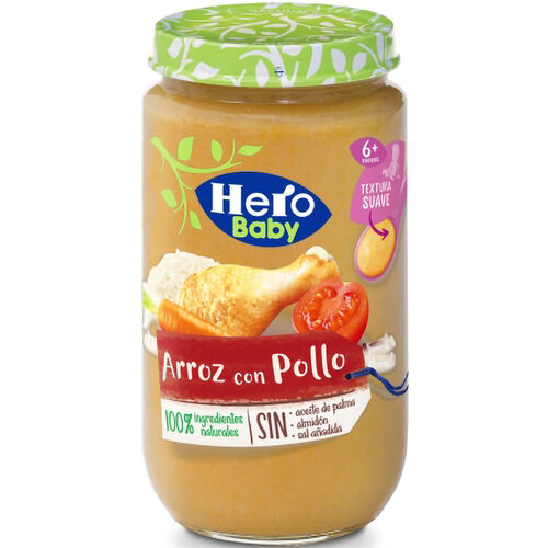 Tarrito arroz con pollo testura suave HERO 235g image number