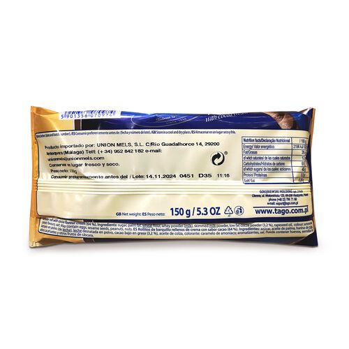 Wafer rolls chocolate TAGO 150g image number