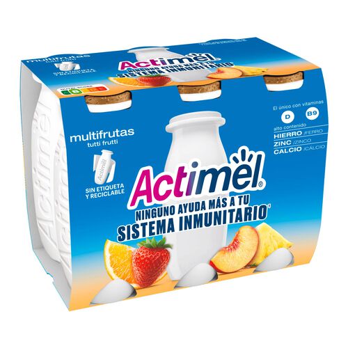 Bebida l&aacute;ctea multifrutas ACTIMEL 6x100ml image number