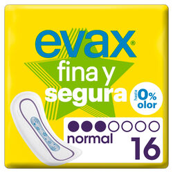 COMPRESA EVAX FINA Y SEGURA NORMAL 16uds