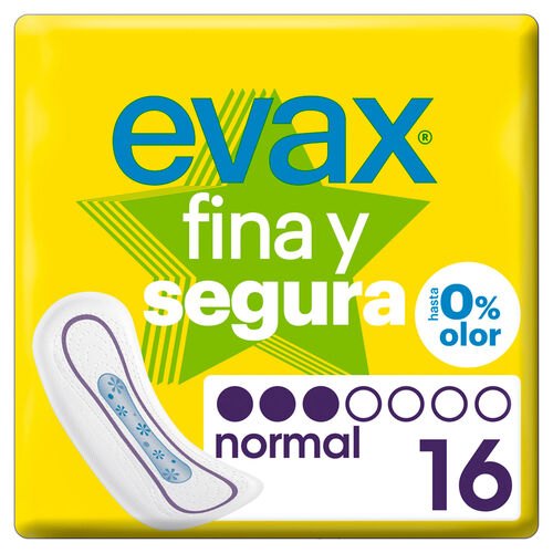 COMPRESA EVAX FINA Y SEGURA NORMAL 16uds image number