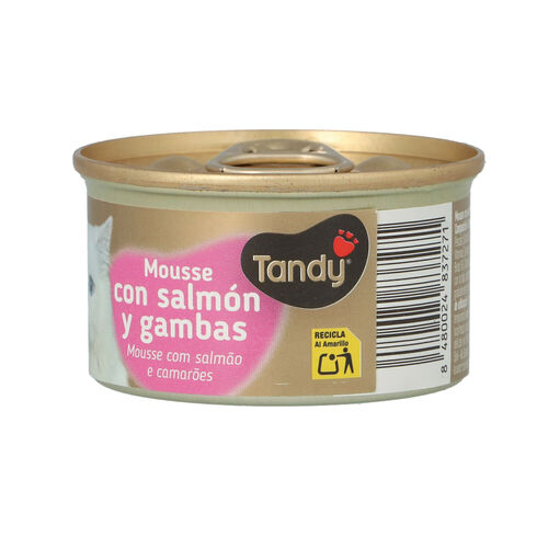 ALIMENTO EN  MOUSSE PARA GATOS CON SALMON Y GAMBA TANDY 85g image number