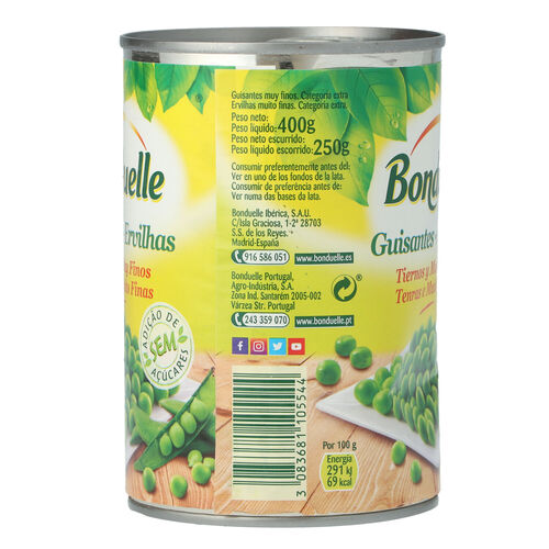 GUISANTES BONDUELLE 400g image number