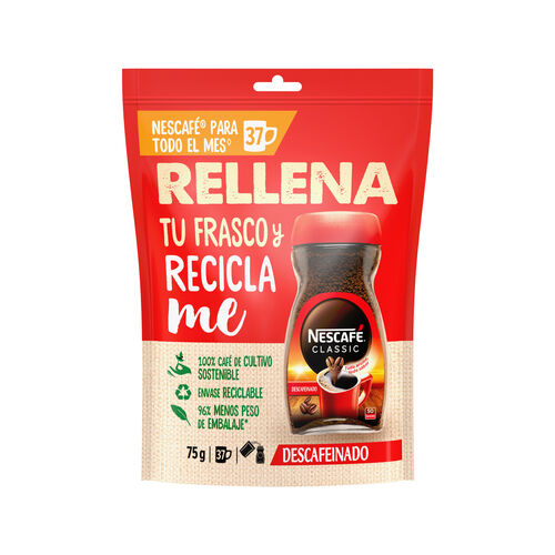CAFE SOLUBLE DESCAFEINADO NESCAFE 75g image number