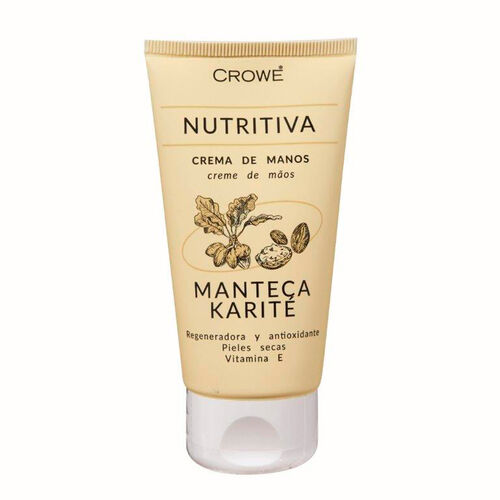 Crema de manos nutritiva con manteca de karite CROWE 75ml image number