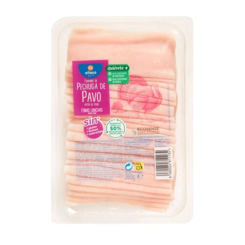 Pechuga de pavo cocida finas lonchas ALTEZA 260g image number