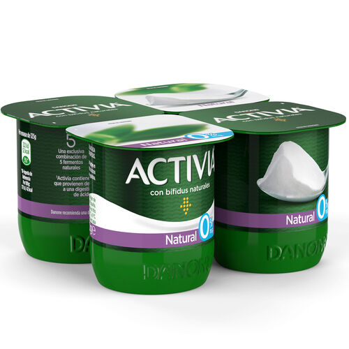 YOGUR DESNATADO NATURAL ACTIVIA 4x125g image number