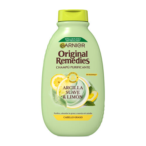 Champu purificante de arcilla&limon Original remedies 400ml image number