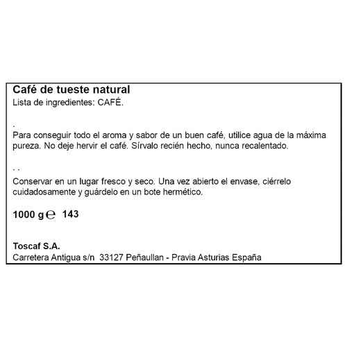 Cafe en grano Natural ALTEZA 1kg image number