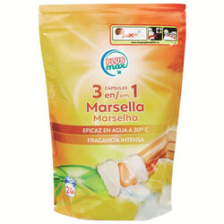 Detergente en c&aacute;psulas 3en1 Marsella PLUS MAX 24 lavados