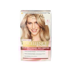 Coloración permanente tinte EXCELLENCE 81 rubio claro ceniza