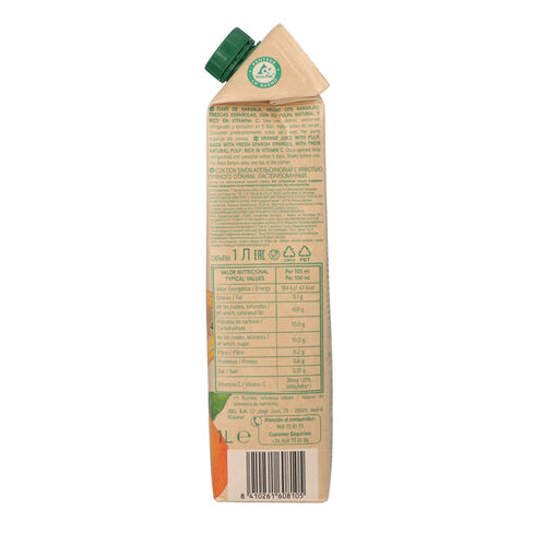 Zumo de naranja exprimida con pulpa DON SIMON 1L image number