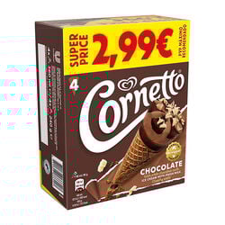 Helado chocolate cornetto 4x90ml