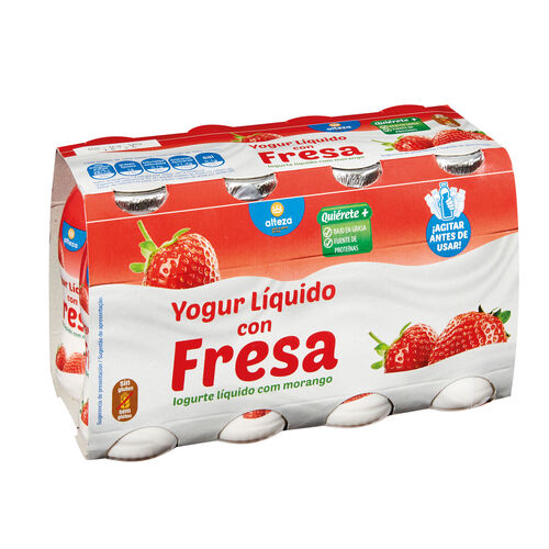 Yogur l&iacute;quido con fresa ALTEZA 8x100g image number