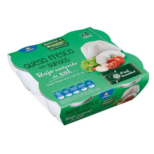 QUESO FRESCO BURGO SIN SAL ALTEZA PACK 4x625g image number