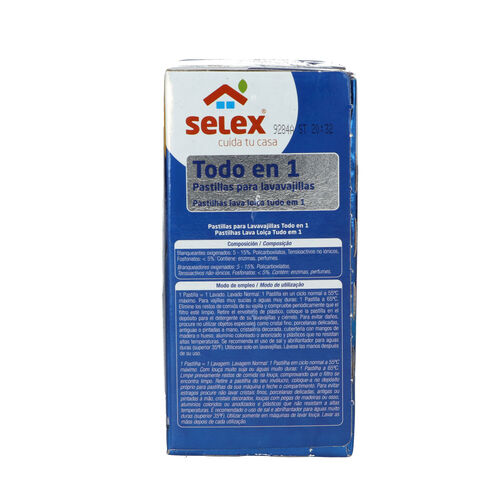 LAVAVAJILLAS PASTILLAS SELEX TODO EN 1 30LAVADOS image number
